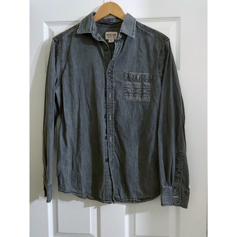 [MOSSIMO] Aztec Pocket Chambray Button-Down